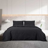  Set posteljine za poplun crna 200x220 cm pamučni | shoptok.hr