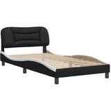  Okvir za krevet bez madraca Hvar crno-bijeli 100x200cm umjetna koža | Eponuda.com