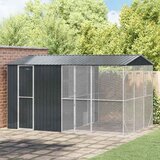 vidaXL Ptičnik Antracit 430 x 310 x 247 cm Pocinkano jeklo - - Antracit - 182.8 - 430 x 310 x 247 cm - 2025- | Shoptok.si