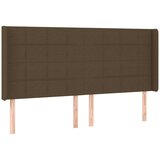  Uzglavlje s ušima tamnosmeđe 163x16x118/128 cm od tkanine | shoptok.hr