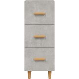  Komoda siva boja betona 34 5x34x90 cm od konstruiranog drva | shoptok.hr
