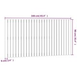  Zidno uzglavlje bijelo 166x3x90 cm od masivne borovine | shoptok.hr