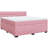 vidaXL Krevet s oprugama i madracem ružičasti 180x200 cm baršunasti | shoptok.hr