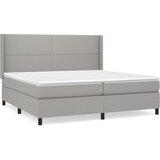  Krevet s oprugama i madracem svjetlosivi 200 x 200cm od tkanine | shoptok.hr
