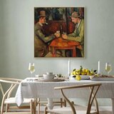  Slika - Paul Cézanne – The Card Players 60x60 U prirodnom drvenom okviru | shoptok.hr