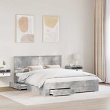  Krevetna konstrukcija s ladicama Betonska siva 160 x 200 cm | Eponuda.com