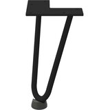  Noge s ukosnicama za stolić za kavu 4 kom. Crne 20 cm Puni čelik | shoptok.hr