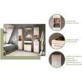 MID.YOU Omarica Za Pod Umivalnik Lambada, Bela, Barva Hrasta | Shoptok.si
