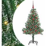  Umjetno Božićno Drvo s Snježnim Flokom i LED Svjetlom 120 cm | shoptok.hr