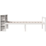 Krevet s regalom za knjige bez madraca bijeli 75x190cm borovina | Eponuda.com