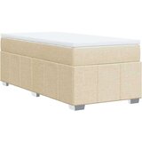 vidaXL Okvir kreveta s oprugama i madrac krem 80x200 cm od tkanine | shoptok.hr