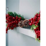 Sinsay Božićna viseća dekoracija s grančicama cedra, bobicama i šiškama | shoptok.hr