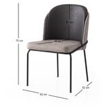 Hanah home Set trpezarijskih stolica Dore 196 V4, 4 komada, Antracit | Eponuda.ba
