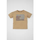 Defacto Baby Boy Crew Neck Printed Short Sleeve T-Shirt