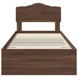  Okvir za krevet Smeđi hrast 75 x 190 cm Konstruirano drvo | shoptok.hr