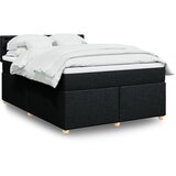 vidaXL Box spring postelja z vzmetnico črna 140x200 cm blago Cene