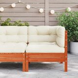  Kutna vrtna sofa s jastucima voštano smeđa od borovine | shoptok.hr
