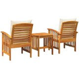  Sjedeća garnitura za vrt s jastukom 3 pcs Prirodna nafta | shoptok.hr