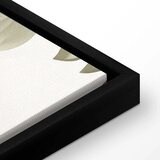  Slika - Retro Vintage Flowers in Delicate Cream and Green Colors 90x60 U crnom drvenom okviru | shoptok.hr