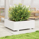  Vrtna sadilica bijela 70 x 70 x 26,5 cm od masivne borovine | shoptok.hr