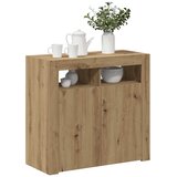  Komoda s LED svjetlima boja hrasta 80x35x75cm konstruirano drvo | Eponuda.com