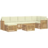  Set vanjskih sofa 8 kom. Bijela i krem Poliester | shoptok.hr
