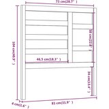  Uzglavlje za krevet sivo 81 x 4 x 104 cm od masivne borovine | shoptok.hr