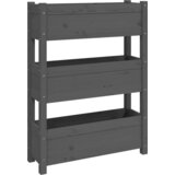 Maison Chic Visoka greda - Greda - Cvetlični Lonec siva 77x25x104,5 cm trdna borovina, (21788649) Cene