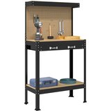  Radna klupa Crna 81 x 41 x 145 cm Projektirano drvo i metal | shoptok.hr