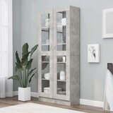  Vitrina siva boja betona 82,5x30,5x185,5 cm konstruirano drvo | shoptok.hr