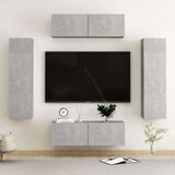  4-dijelni set TV ormarića siva boja betona od iverice | shoptok.hr