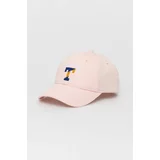 Tommy Hilfiger Otroška bombažna bejzbolska kapa roza barva