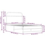  Okvir kreveta bez madraca dimljena boja hrasta 90x200 cm drveni | shoptok.hr