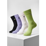 Urban Classics Accessoires Heart Socks 4-Pack Black+Lilac+Lime+White Cene