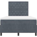  Uzglavlje s madracem Tamno sivo malo dvostruko od baršuna | shoptok.hr