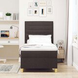 Box Spring Krevet Tamnosmeđi Drvo 100 x 200 cm Krevetni Okvir | shoptok.hr