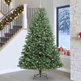 vidaXL Umjetno božićno drvce s nogom Zelena 270 cm PVC i metal | shoptok.hr