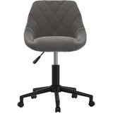  Okretna blagovaonska stolica tamno siva baršunasta | Shoptok.si