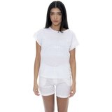 Leone 1947 Majice & Polo majice Woman Short Sleeves Fancy Stripes Bela | Shoptok.si