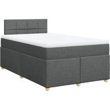 Maison Chic Box spring postelja - Vzmetna postelja z vzmetnico temno siva 120x190 cm blago SL24062, (21891189) | Shoptok.si