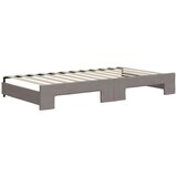  Dnevni krevet na razvlačenje smeđesivi 100 x 200 cm od tkanine | shoptok.hr