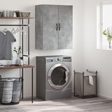 Maison Chic Stenska omarica - Zidna omarica betonsko siva 69,5x34x90 cm inženirski les iu197, (22062700) | Shoptok.si