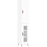 Visoka komoda bijeli 34,5x34x180 cm od konstruiranog drva | shoptok.hr