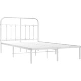  Metalni okvir za krevet s uzglavljem bijeli 120x200 cm | Eponuda.ba