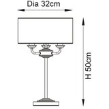 Endon 99149 - Stona lampa HIGHCLERE 3xE14/18W/230V siva/sjajni hrom | Eponuda.com