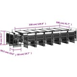  Vrtna jedilna garnitura 17-delna z blazinami siv poli ratan, (21023171) | Shoptok.si
