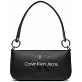 Calvin Klein Jeans Torba za na rame crna / srebro / bijela