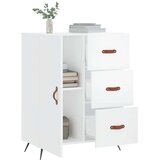 vidaXL Komoda visok sijaj bela 69,5x34x90 cm inženirski les | Shoptok.si