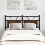  Posteljno vzglavje rjavi hrast 120 cm inženirski les in jeklo, (21829057) | Shoptok.si