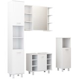  4-dijelni set kupaonskog namještaja bijeli konstruirano drvo | shoptok.hr